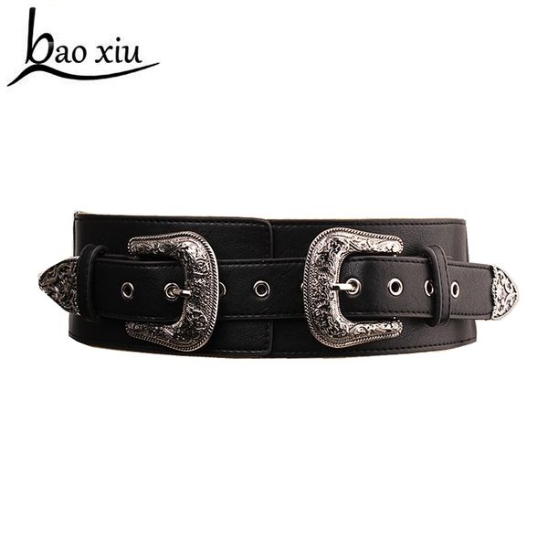 new leather wide vintage belts for women silver double buckle faux leather belts designer vintage pu leather western belts y200501, Black;brown
new leather wide vintage belts for women silver double buckle faux leather belts designer vintage pu leather western belts y200501, Black;brown