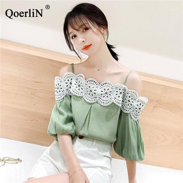 qoerlin plus size s-2xl lace camisoles women lantern sleeve loose casual hollow out shirts chiffon blusa korean style1, White
qoerlin plus size s-2xl lace camisoles women lantern sleeve loose casual hollow out shirts chiffon blusa korean style1, White