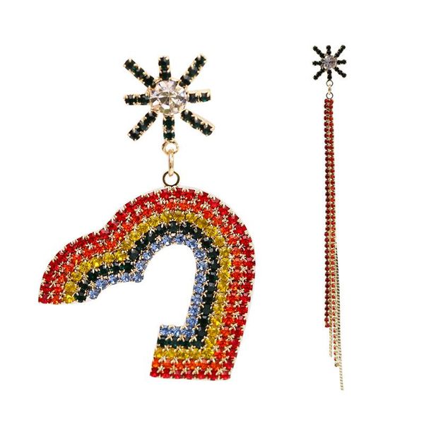 asymmetry rainbow color heart tassel earrings for women korea fashion snowflake stud earrings temperament earings, Silver
asymmetry rainbow color heart tassel earrings for women korea fashion snowflake stud earrings temperament earings, Silver