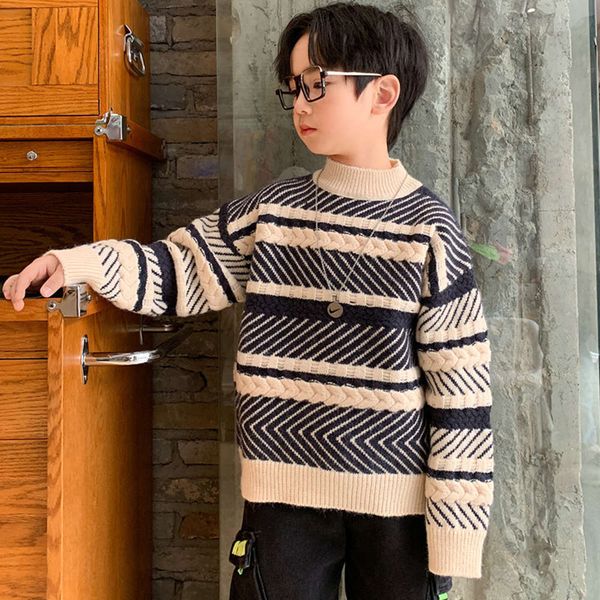 pullover 2020 sweater new autumn winter boys' handsome korean plush children's middle and big kids' foreign sle, Blue
pullover 2020 sweater new autumn winter boys' handsome korean plush children's middle and big kids' foreign sle, Blue