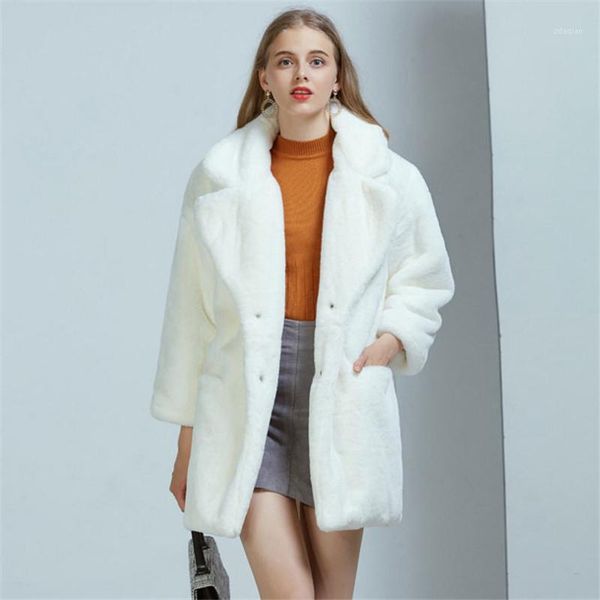 women's fur & faux imitation furry coat female long suit collar loose winter thick warm jacket black pink a17671
women's fur & faux imitation furry coat female long suit collar loose winter thick warm jacket black pink a17671