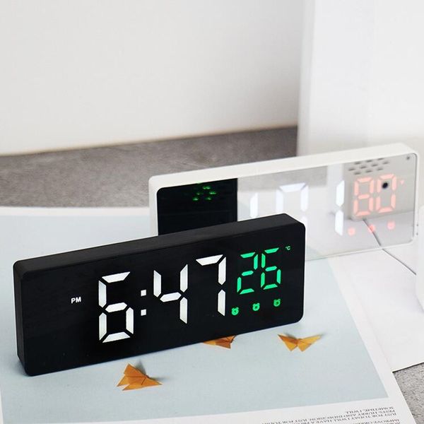 digital alarm clock acoustic control sensing led clocks snooze time temperature display 3 alarms mirror table clock with usb cable
digital alarm clock acoustic control sensing led clocks snooze time temperature display 3 alarms mirror table clock with usb cable