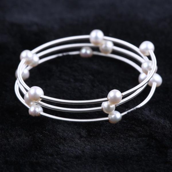 wholesale custom freshwater pearl bangle, Black 
wholesale custom freshwater pearl bangle, Black