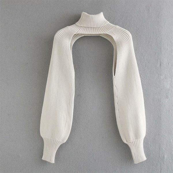 za omen turtleneck short sweater fashion ladies full sleeve chic female streetwear 201203, White;black
za omen turtleneck short sweater fashion ladies full sleeve chic female streetwear 201203, White;black