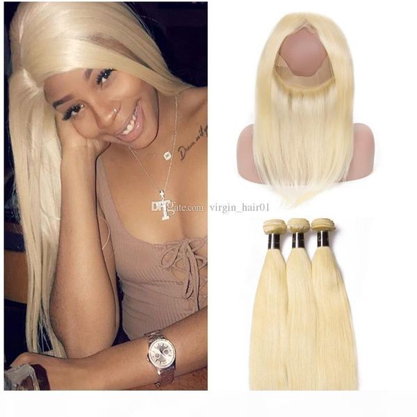613 blonde human hair 3 bundles with 360 lace frontal closure silky straight pre plucked 360 full lace frontals with bundles, Black;brown
613 blonde human hair 3 bundles with 360 lace frontal closure silky straight pre plucked 360 full lace frontals with bundles, Black;brown