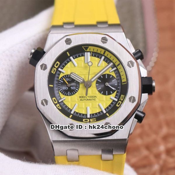 6 style tw 42mm diver cal.3124 eta a7750 automatic chronograph men's watch 26703 yellow dila rubber strap sports gents watches, Slivery;brown
6 style tw 42mm diver cal.3124 eta a7750 automatic chronograph men's watch 26703 yellow dila rubber strap sports gents watches, Slivery;brown