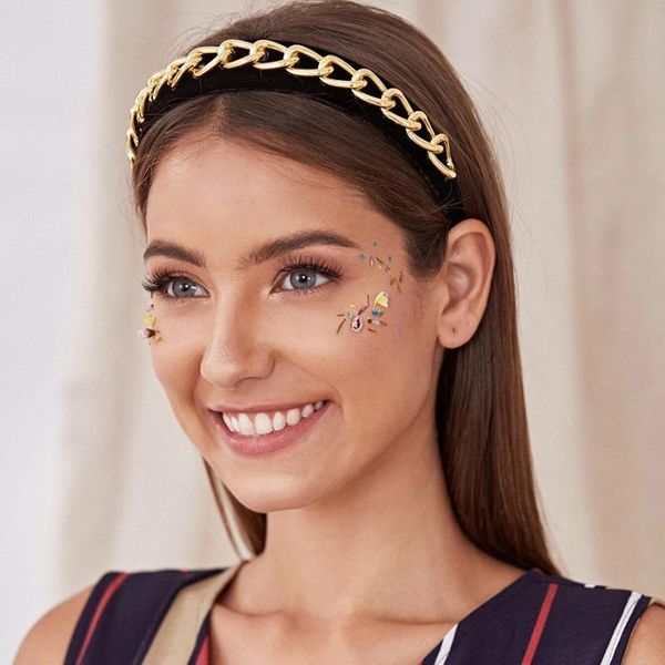 1pcs gold silver chain headband simple solid color multiple black red hairband cross headwear hair accessories for women
1pcs gold silver chain headband simple solid color multiple black red hairband cross headwear hair accessories for women