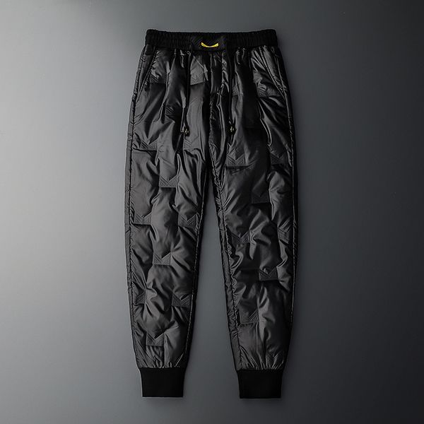 winter thickened down large size warm feet young men's white duck down goose pants solid color 9 / 10 down cotton pants z1126, Black
winter thickened down large size warm feet young men's white duck down goose pants solid color 9 / 10 down cotton pants z1126, Black