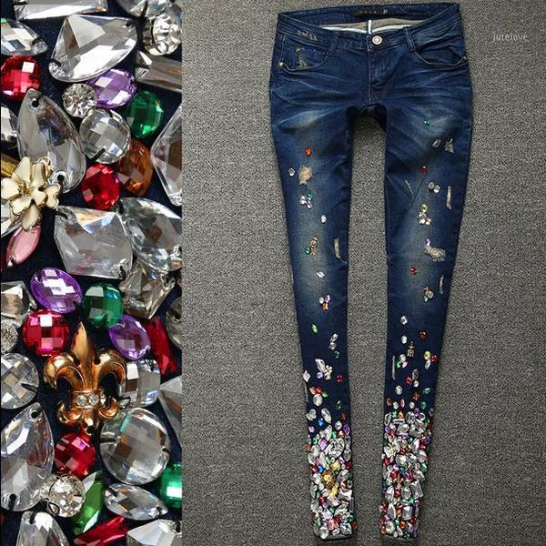 2019 spring fashion women luxury rhinestones diamond denim jeans women stretch plus size pencil skinny jeans1, Blue
2019 spring fashion women luxury rhinestones diamond denim jeans women stretch plus size pencil skinny jeans1, Blue