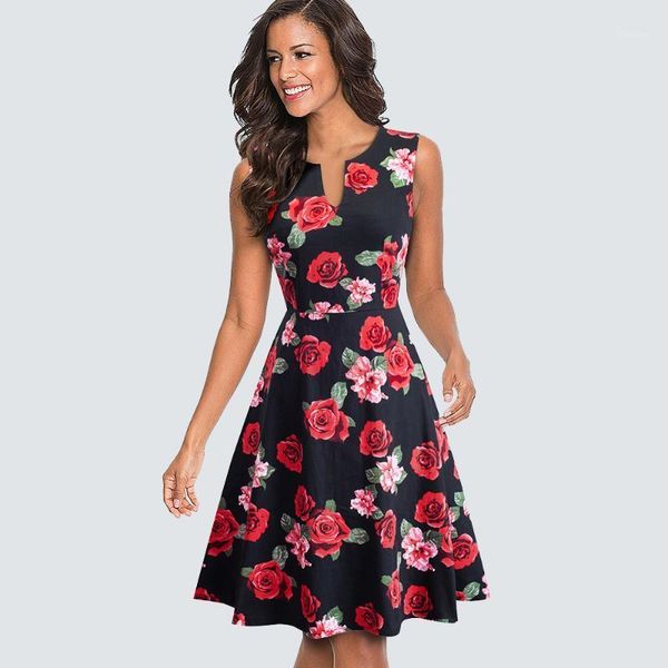 retro vintage floral print swing a-line dress women summer sleeveless pleated party dress ha0911, Black;gray
retro vintage floral print swing a-line dress women summer sleeveless pleated party dress ha0911, Black;gray