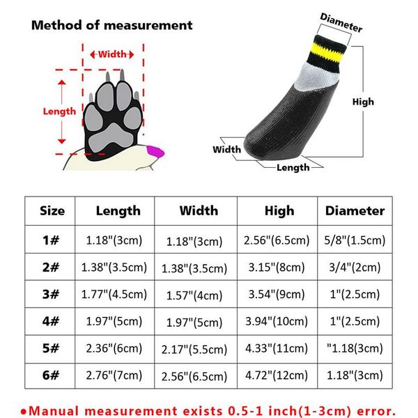 4pcs/set outdoor waterproof nonslip anti-stain dog cat socks booties shoes wth rubber sole pet paw protector for small l wmtich
4pcs/set outdoor waterproof nonslip anti-stain dog cat socks booties shoes wth rubber sole pet paw protector for small l wmtich