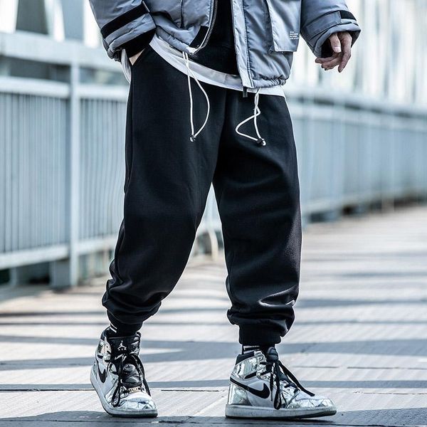 men's pants clothing harajuku loose comfortable oversized jogger cargo overalls male leisure velvet thickening sports trousers, Black
men's pants clothing harajuku loose comfortable oversized jogger cargo overalls male leisure velvet thickening sports trousers, Black