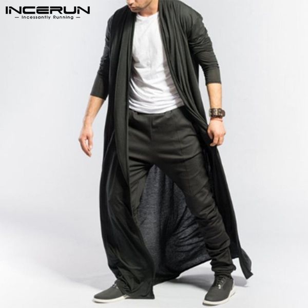 incerun punk style men's jackets coat ruffle shawl collar cardigan open front outwear long cape poncho trench lightweight coats1, Black;brown
incerun punk style men's jackets coat ruffle shawl collar cardigan open front outwear long cape poncho trench lightweight coats1, Black;brown