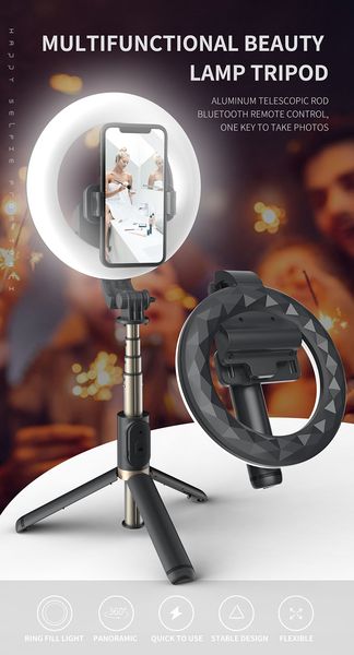 4 in 1 selfie led ring light wireless bluetooth selfie stick mini tripods handheld extendable selfie stick with remote
4 in 1 selfie led ring light wireless bluetooth selfie stick mini tripods handheld extendable selfie stick with remote