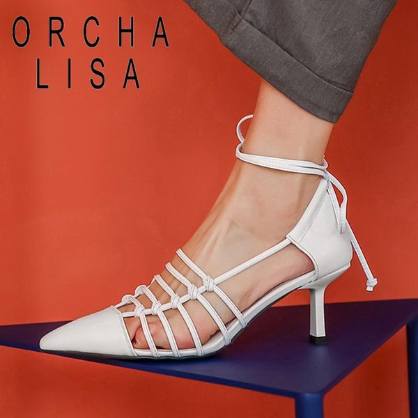sandals orcha lisa 2021 women pointed toe 6.5cm thin heels genuine leather lace-up stylish big size 34-39 casual b2410, Black
sandals orcha lisa 2021 women pointed toe 6.5cm thin heels genuine leather lace-up stylish big size 34-39 casual b2410, Black