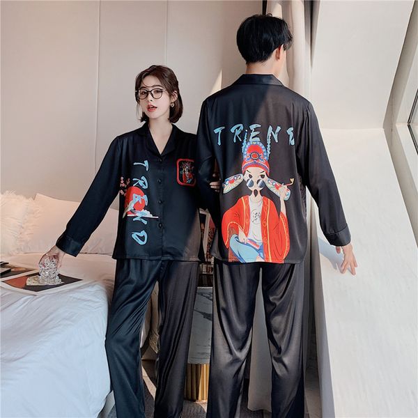 satin lovers 2pcs shirt&pants male pajamas suit chinese style sleepwear silky print pijamas casual nightwear home clothes, Black;red
satin lovers 2pcs shirt&pants male pajamas suit chinese style sleepwear silky print pijamas casual nightwear home clothes, Black;red