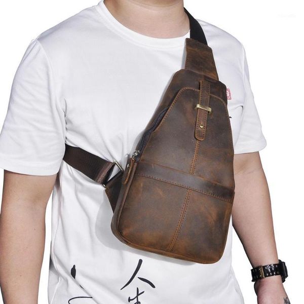 waist bags crazy horse leather men casual fashion travel triangle sling chest bag design 8" tablet one shoulder strap daypack male 1961
waist bags crazy horse leather men casual fashion travel triangle sling chest bag design 8" tablet one shoulder strap daypack male 1961