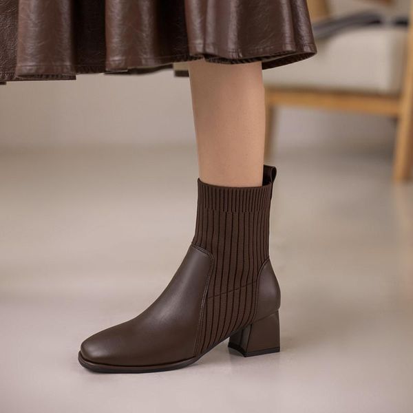 boots ymechic 2021 autumn winter square toe women ankle chunky 5cm heel elastic ladies slim fit sock botas mujers fashion, Black
boots ymechic 2021 autumn winter square toe women ankle chunky 5cm heel elastic ladies slim fit sock botas mujers fashion, Black