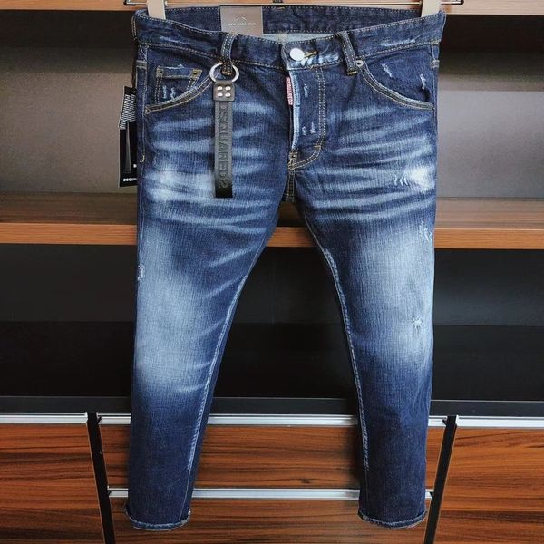 men's jeans, washed, worn, hol, paint stains, fashion trend 2021 * 9811, Blue
men's jeans, washed, worn, hol, paint stains, fashion trend 2021 * 9811, Blue