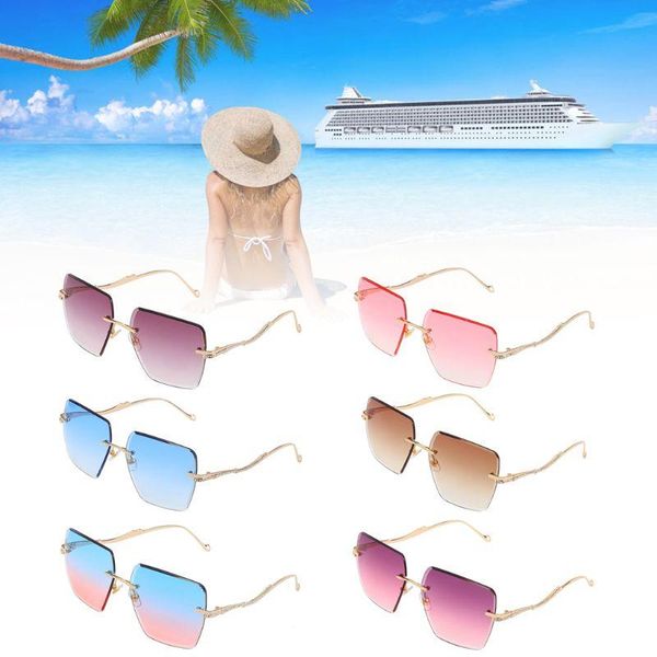 fashion fashion women sunglasses frameless charm personality square ocean lens sunshade mirror street pgraphy props glasses, White;black
fashion fashion women sunglasses frameless charm personality square ocean lens sunshade mirror street pgraphy props glasses, White;black