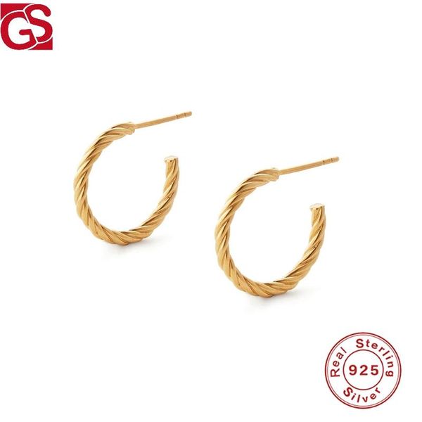 stud gs 925 sterling silver women's earring boucle oreille femme simple screw thread pendientes fine jewelry for party dating, Golden;silver
stud gs 925 sterling silver women's earring boucle oreille femme simple screw thread pendientes fine jewelry for party dating, Golden;silver