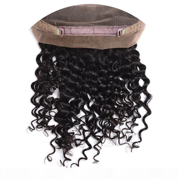 360 lace frontal with bundles malaysian deep wave bundles deep curly 3 bundles with 360 lace closure, Black;brown
360 lace frontal with bundles malaysian deep wave bundles deep curly 3 bundles with 360 lace closure, Black;brown
