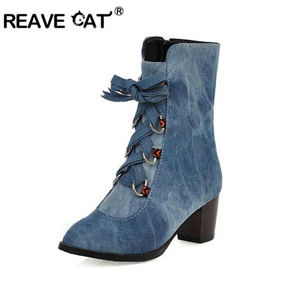 reave cat big size 46 mid heel zipper boots women cross tied high heels shoes woman blue cowboy ankle boots booties lady shoes, Black
reave cat big size 46 mid heel zipper boots women cross tied high heels shoes woman blue cowboy ankle boots booties lady shoes, Black