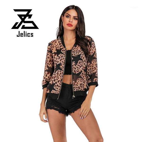 jelics leopard print summer thin women short jacket fashion streetwear slim chiffon three quarter sleeve coat female outwear1, Black;brown
jelics leopard print summer thin women short jacket fashion streetwear slim chiffon three quarter sleeve coat female outwear1, Black;brown