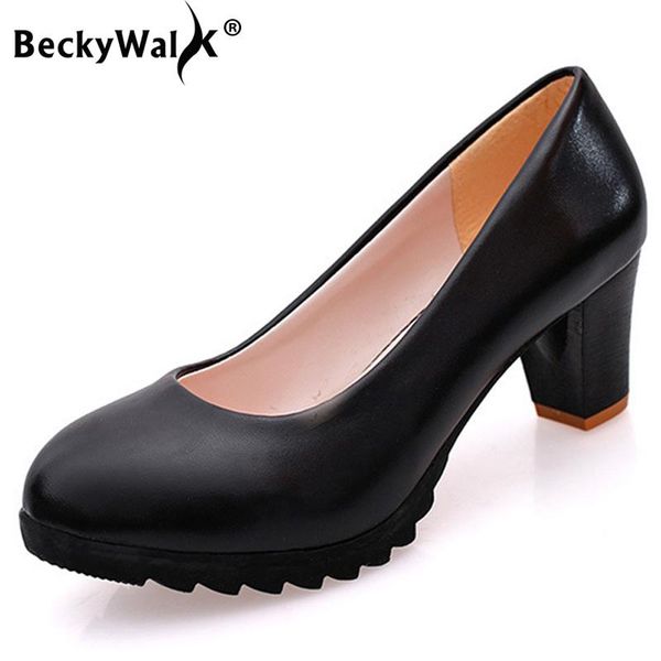 dress shoes spring wedding patent leather female round head square high heels office ladies platform wsh3188, Black
dress shoes spring wedding patent leather female round head square high heels office ladies platform wsh3188, Black