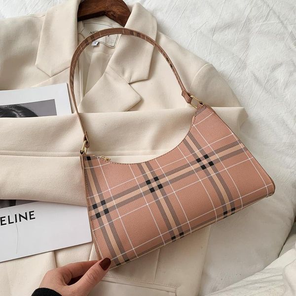 shoulder bags plaid armpit bag 
shoulder bags plaid armpit bag