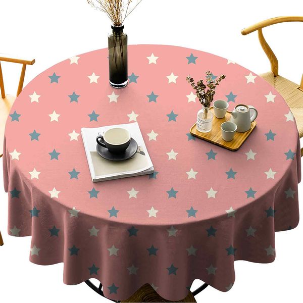 round tablecloth cotton linen dust-proof table cover soft colored simple retro diagonal star pattern vintage ornate design
round tablecloth cotton linen dust-proof table cover soft colored simple retro diagonal star pattern vintage ornate design