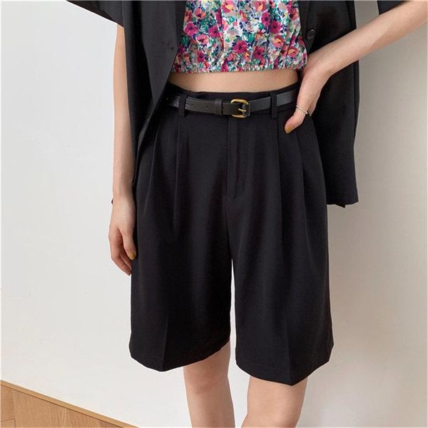 women's shorts hzirip 2021 leisure all match large size solid casual high waist thin loose wide leg chic, White;black
women's shorts hzirip 2021 leisure all match large size solid casual high waist thin loose wide leg chic, White;black