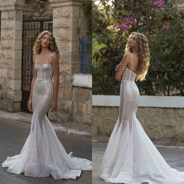 bling bling squined mermaid wedding dresses spaghetti neck sleeveless bridal gowns backless sweep train robes de mariée, White
bling bling squined mermaid wedding dresses spaghetti neck sleeveless bridal gowns backless sweep train robes de mariée, White
