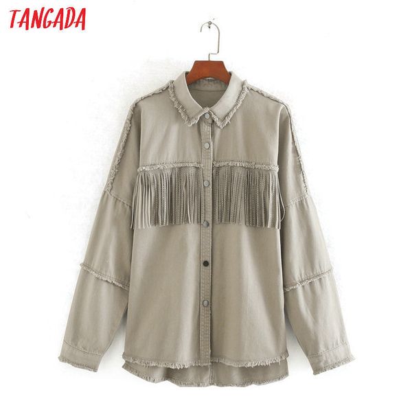 tangada women fashion oversized black jackets tassels boyfriend style turn down collar coat ladies streetwear lj200813, Black;brown
tangada women fashion oversized black jackets tassels boyfriend style turn down collar coat ladies streetwear lj200813, Black;brown