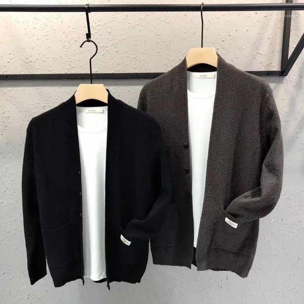 spring and autumn new thin sweater jacket men's cardigan korean slim solid color base knit tide1, White;black
spring and autumn new thin sweater jacket men's cardigan korean slim solid color base knit tide1, White;black