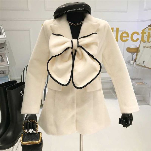 woolen coat women autumn / winter 2020 new fashion medium length sweet bow loose little plush coat overcoat, Black
woolen coat women autumn / winter 2020 new fashion medium length sweet bow loose little plush coat overcoat, Black