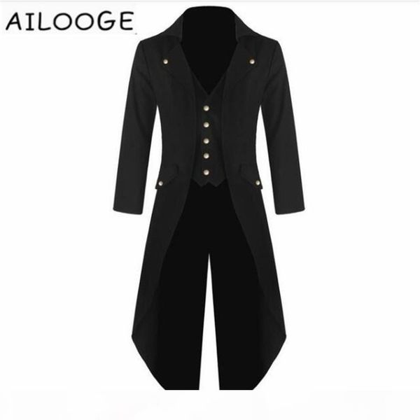 new mens tuxedo coat steampunk vintage tailcoat jacket gothic frock coat windbreaker suit weeding x-long outwear, Tan;black
new mens tuxedo coat steampunk vintage tailcoat jacket gothic frock coat windbreaker suit weeding x-long outwear, Tan;black