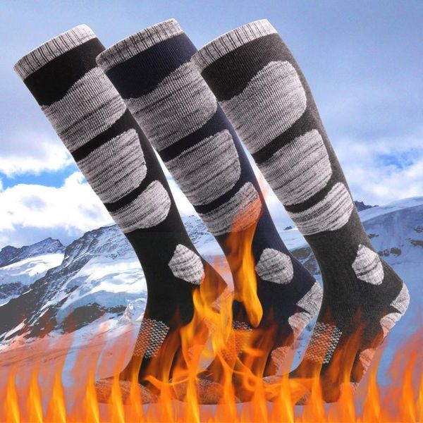men socks cotton calf socks long chaussette winter warm sports mountaineering knee high tube stockings comfortable, Black
men socks cotton calf socks long chaussette winter warm sports mountaineering knee high tube stockings comfortable, Black