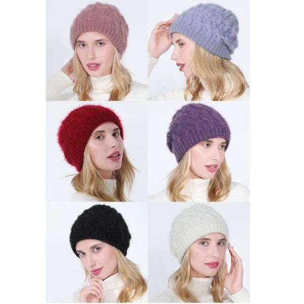 women winter chunky twist cable knitted beanie hat solid color thicken thermal warm plush lined slouchy skullies cap, Blue;gray
women winter chunky twist cable knitted beanie hat solid color thicken thermal warm plush lined slouchy skullies cap, Blue;gray