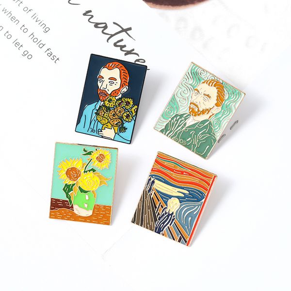 dongman fashion van gogh art enamel pin collection oil painting brooches for women lapel pins badge collar jewelry metal kid gift, Red;brown
dongman fashion van gogh art enamel pin collection oil painting brooches for women lapel pins badge collar jewelry metal kid gift, Red;brown