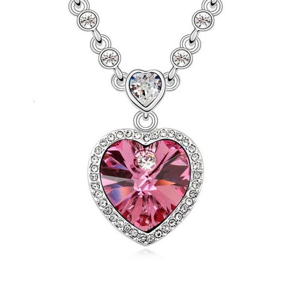 elements crystal necklace heart-shaped fashion romantic jewelry pendant simple style valentine's day gift necklace ing, Silver
elements crystal necklace heart-shaped fashion romantic jewelry pendant simple style valentine's day gift necklace ing, Silver