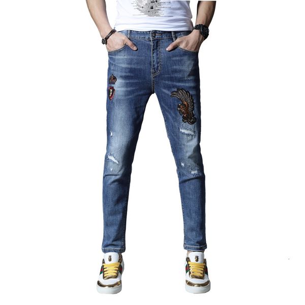 2021 new denim thin men, brem pants for embroidered elastic pants, cotton hip hop, summer blue spring. kz6k
2021 new denim thin men, brem pants for embroidered elastic pants, cotton hip hop, summer blue spring. kz6k