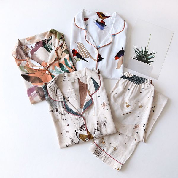 flowers printed two piece pajamas women long sleeve elastic pants female casual homewear autumn fashion ladies sleepwear 201113, Black;red
flowers printed two piece pajamas women long sleeve elastic pants female casual homewear autumn fashion ladies sleepwear 201113, Black;red