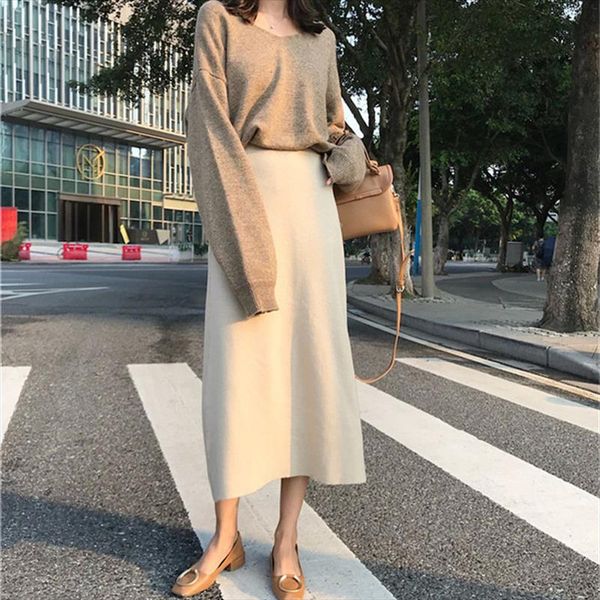 new elegant solid women midi skirts loose wild high waist hip knit skirt bottom leisure ladies skirt office lady work wear, Black
new elegant solid women midi skirts loose wild high waist hip knit skirt bottom leisure ladies skirt office lady work wear, Black