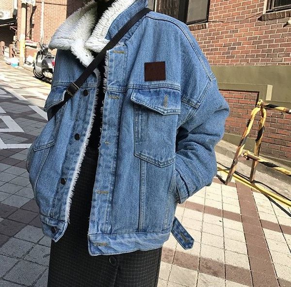 fashion men's & women's denim jacket 20fw winter thicken warm denim cost trend new jacket blue and black size s-xl, Black;brown
fashion men's & women's denim jacket 20fw winter thicken warm denim cost trend new jacket blue and black size s-xl, Black;brown