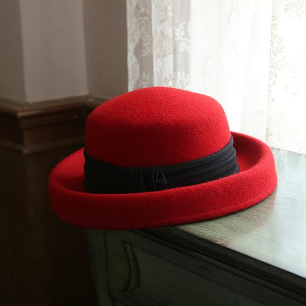 2021 uk female elegant fedora hat lady pork pie wide brim bucket hats women 100% australia wool felt hats 56-58cm 4 colors, Blue;gray
2021 uk female elegant fedora hat lady pork pie wide brim bucket hats women 100% australia wool felt hats 56-58cm 4 colors, Blue;gray
