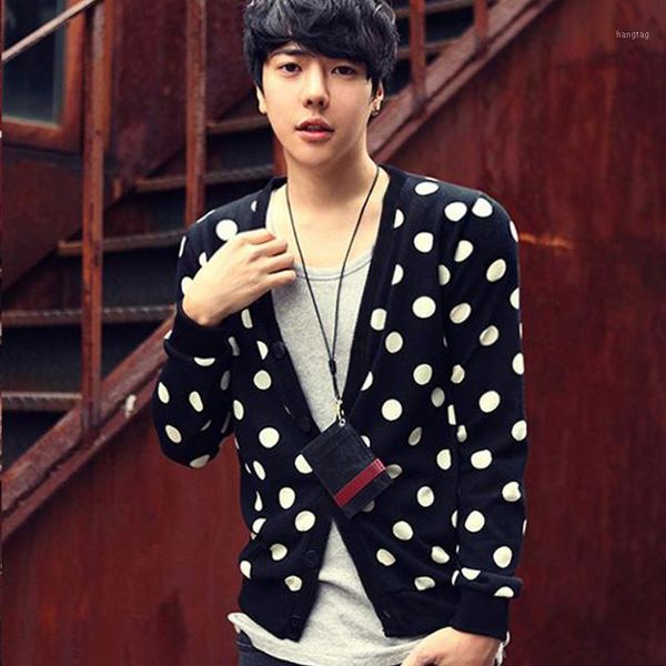 plus size polka dot men's men's cardigan fashion personality open dot han yinglun campus long sleeve long sleeve t-shirt d1, White;black
plus size polka dot men's men's cardigan fashion personality open dot han yinglun campus long sleeve long sleeve t-shirt d1, White;black