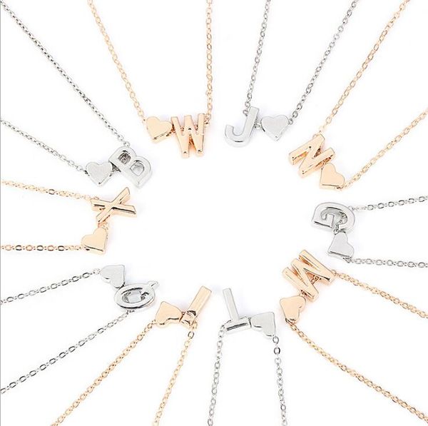 26 intial letter alphabet heart pendant necklace for women gold color a-z alphabet necklace chain fashion jewelry gift gd1007, Golden;silver
26 intial letter alphabet heart pendant necklace for women gold color a-z alphabet necklace chain fashion jewelry gift gd1007, Golden;silver