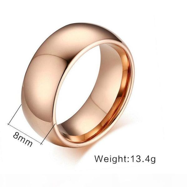 8 mm 2 colors gold plated high polish band finger ring 316l stainless steel couple wedding engagement rings for men valentine gift, Silver
8 mm 2 colors gold plated high polish band finger ring 316l stainless steel couple wedding engagement rings for men valentine gift, Silver
