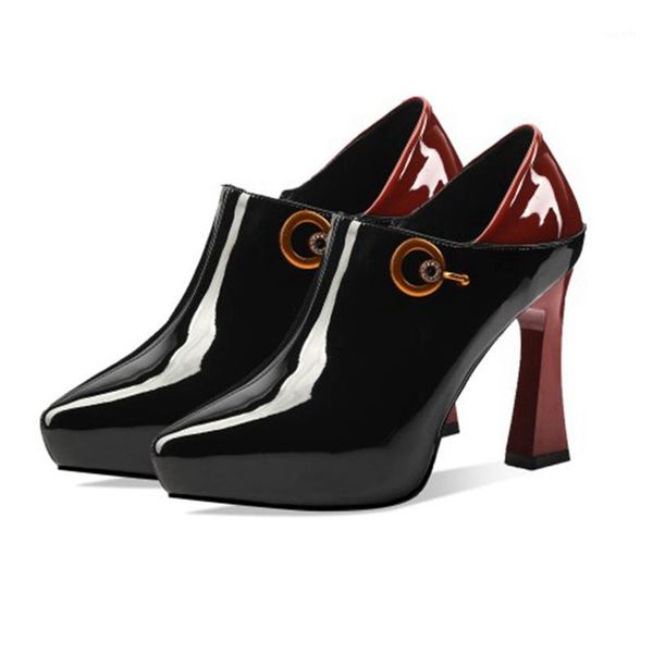 pumps women shoes fashion patent leather high heels pointed toe zip ankle boots ladies summer platform party wedding shoes h-21, Black
pumps women shoes fashion patent leather high heels pointed toe zip ankle boots ladies summer platform party wedding shoes h-21, Black